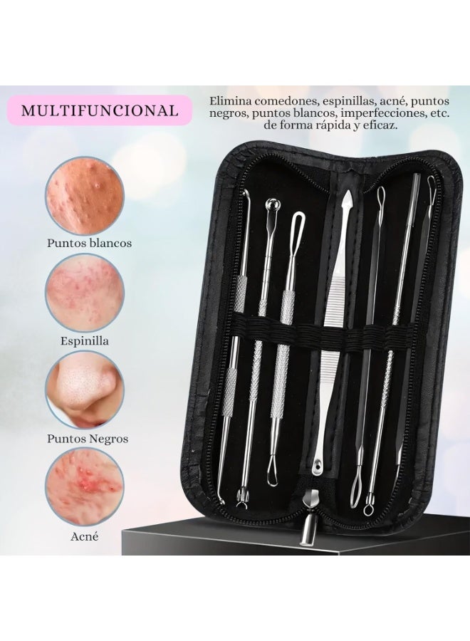 Ultrasonic Facial Skin Scrubber with 3 Modes, Deep Cleansing Face Spatula and Blackhead Remover, Includes 7-Piece Skin Care Tool Set for Face Lift and Exfoliation. - Image 3